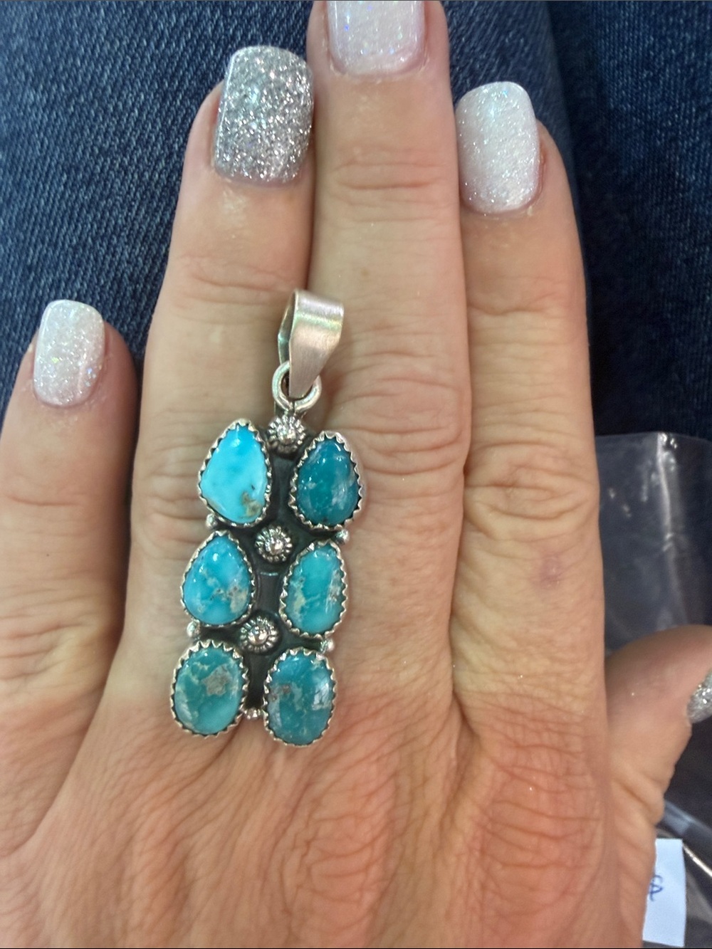 Turquoise Pendant - new never worn - Sterling 9.25 - Picture 5 of 5